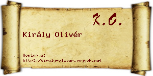 Király Olivér névjegykártya