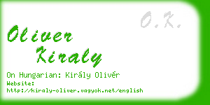 oliver kiraly business card
