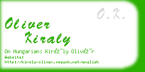 oliver kiraly business card